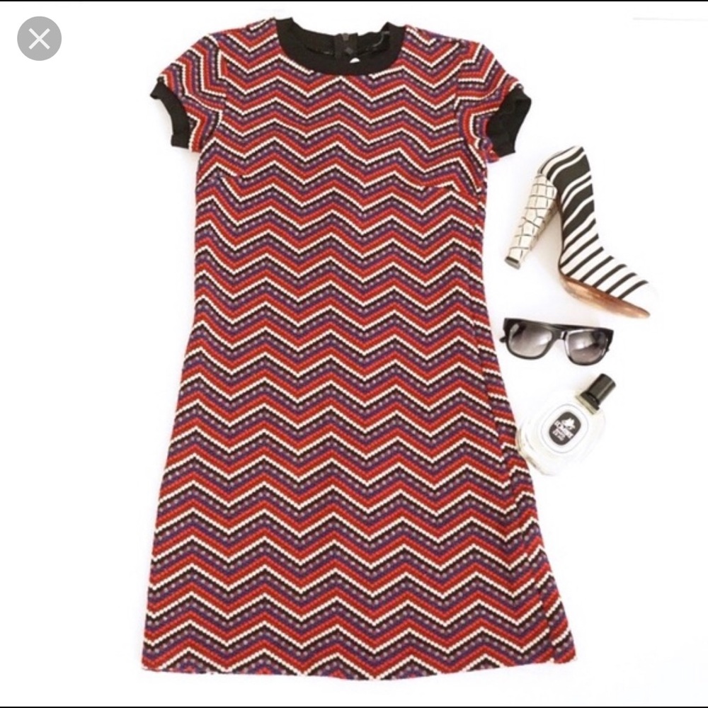 Zara knit zig zag dress